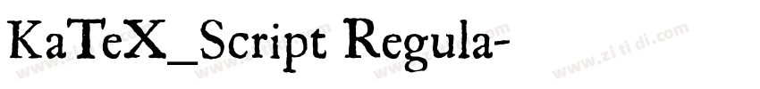 KaTeX_Script Regula字体转换